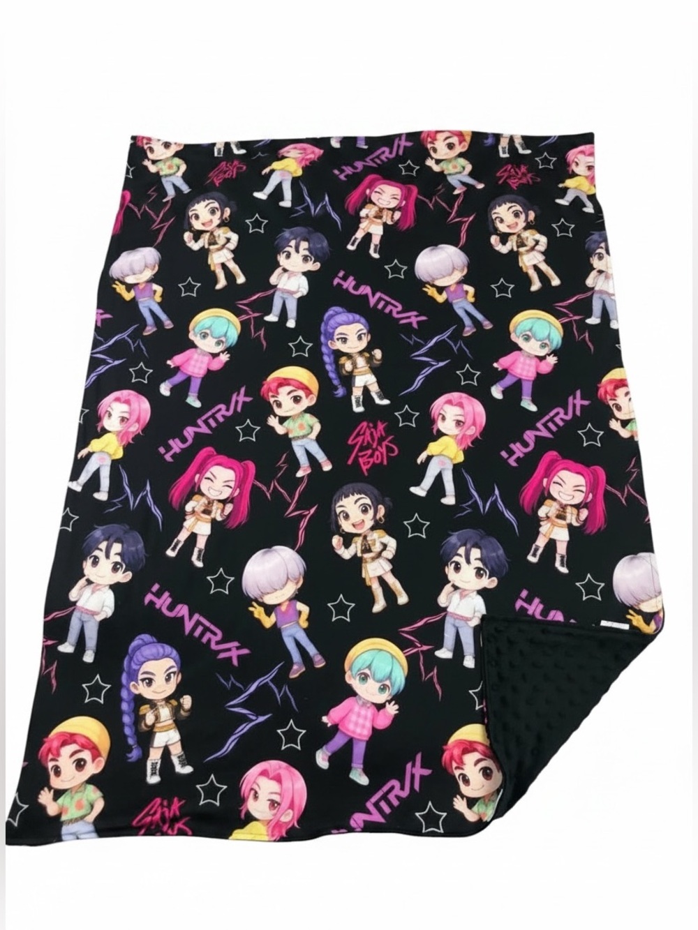 New K-Pop Demon Hunters Huntrix Saja Boys Minky Fleece Blanket Milk Silk Gift